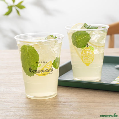 Wholesale Restaurantware 16 Oz Clear Pet Lemonade Cup - 3.9" X 3.9" X 4.7"- Bulk