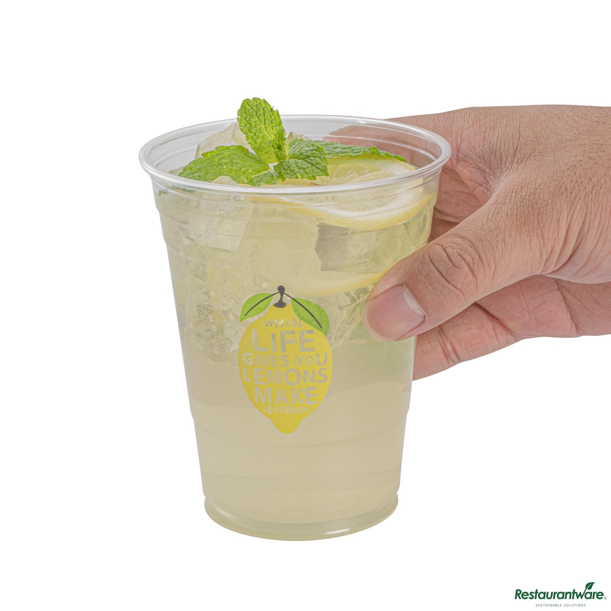 Wholesale Restaurantware 16 Oz Clear Pet Lemonade Cup - 3.9" X 3.9" X 4.7"- Bulk