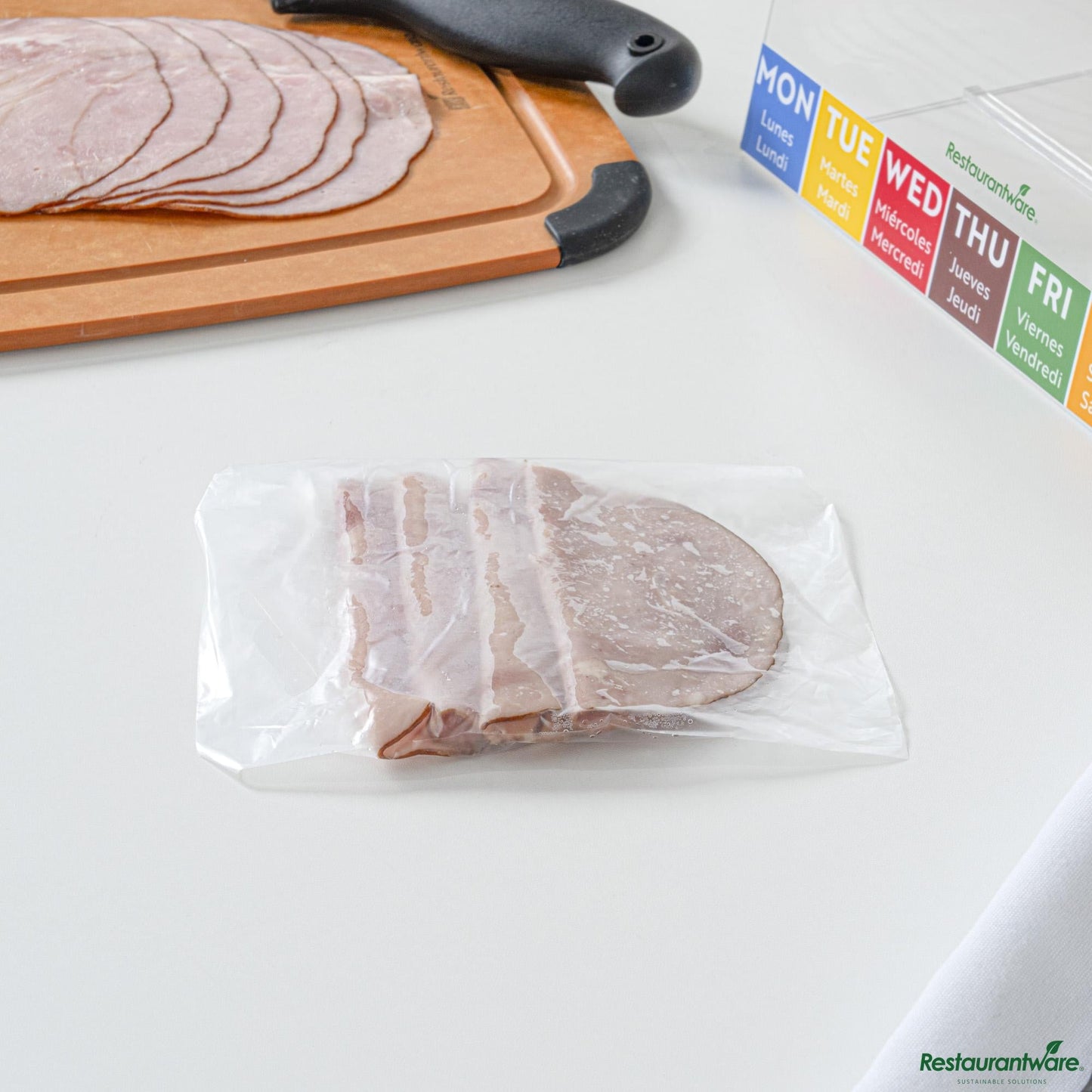 Wholesale Restaurantware Plastic Unprinted Deli Saddle Bag - with Flip Top - 6.5"×6.5"×0.001"- Bulk