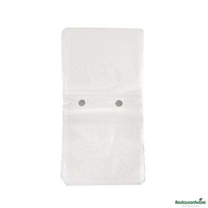 Wholesale Restaurantware Plastic Unprinted Deli Saddle Bag - with Flip Top - 6.5"×6.5"×0.001"- Bulk