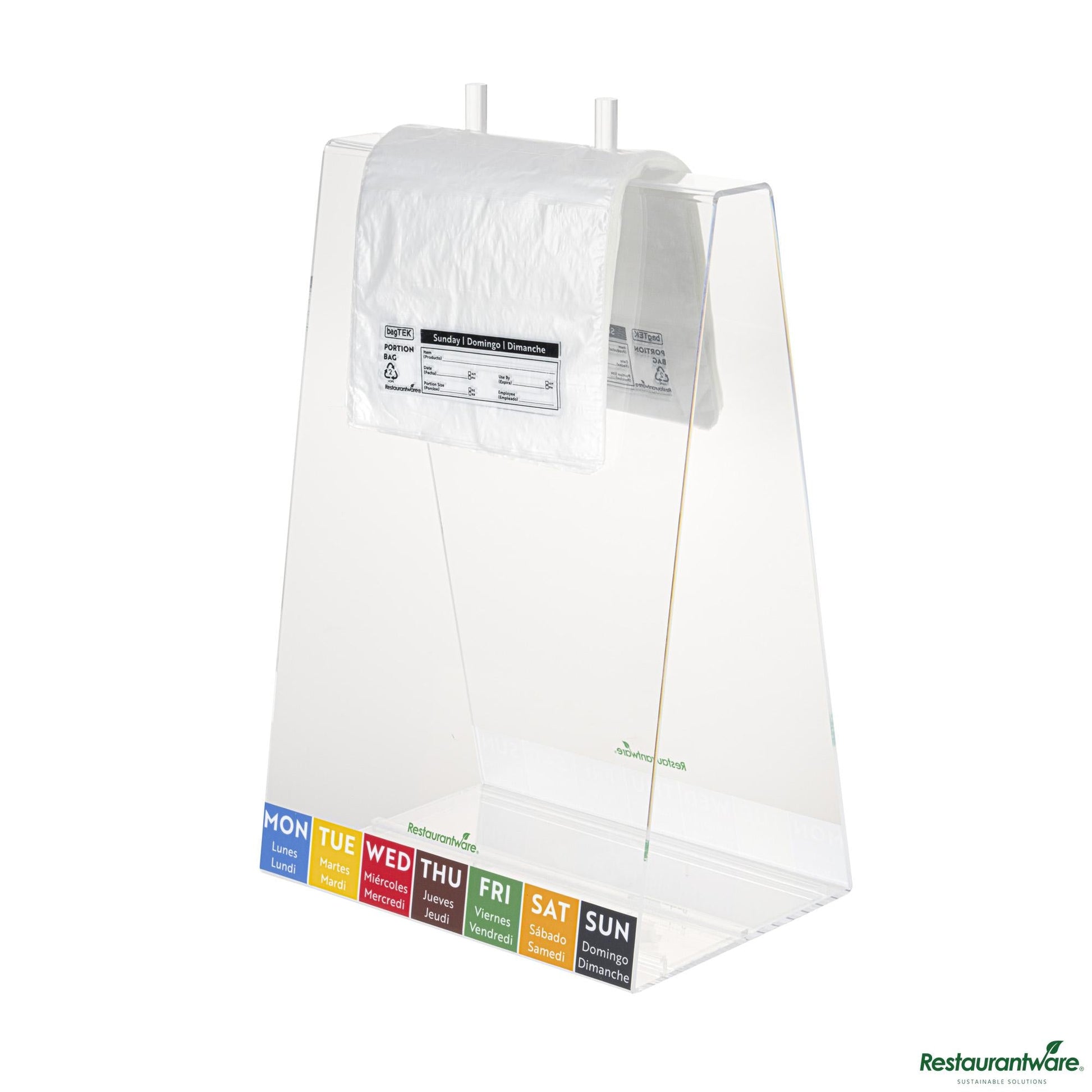 Wholesale Restaurantware Clear and Black Plastic Day of the Week Sunday Portion Bag - 5.5"×5.5"×0.001"- Bulk
