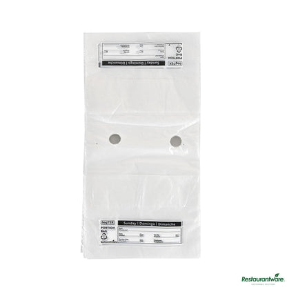 Wholesale Restaurantware Clear and Black Plastic Day of the Week Sunday Portion Bag - 5.5"×5.5"×0.001"- Bulk