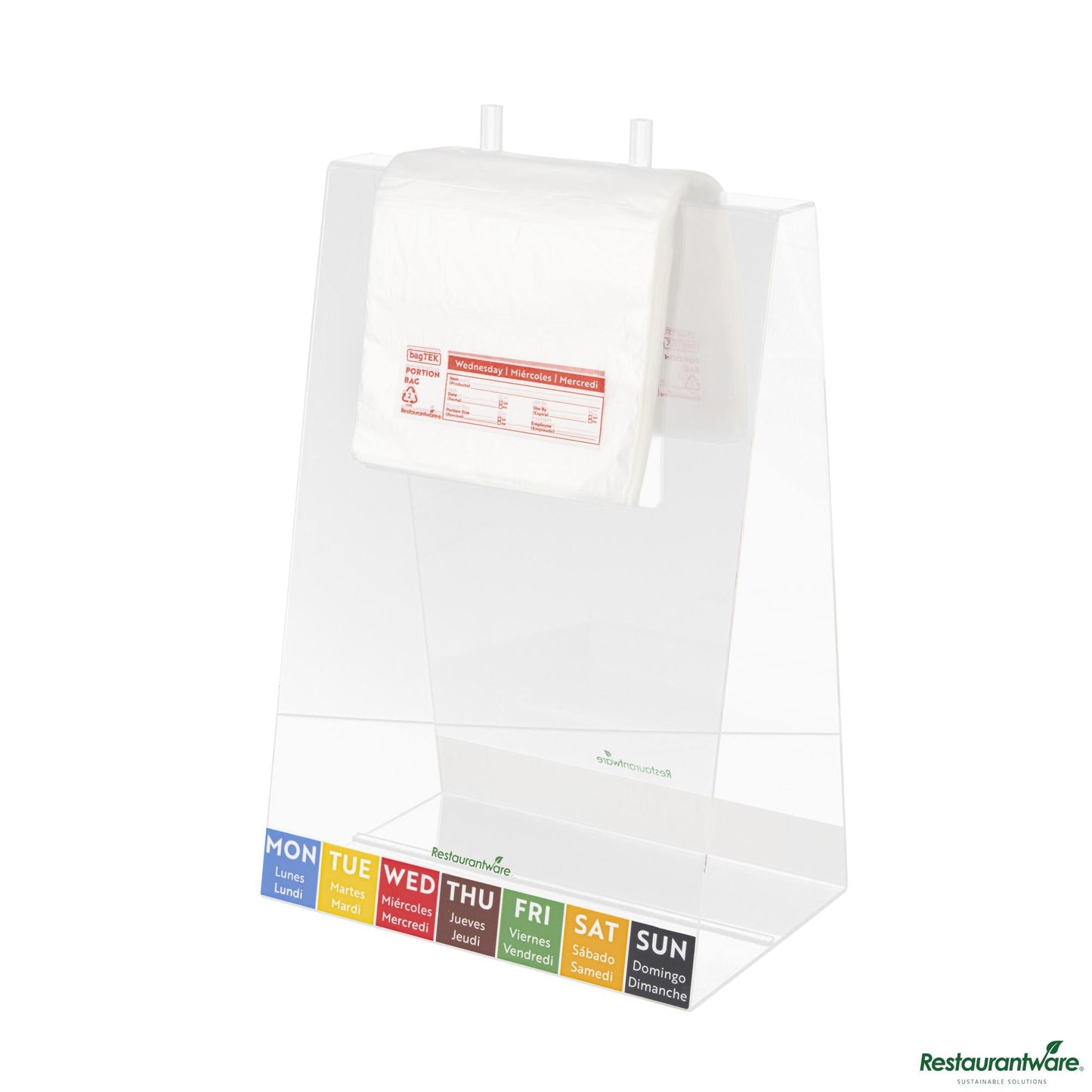 Wholesale Restaurantware Clear and Red Plastic Day of the Week Wednesday Portion Bag - 5.5"×5.5"×0.001"- Bulk