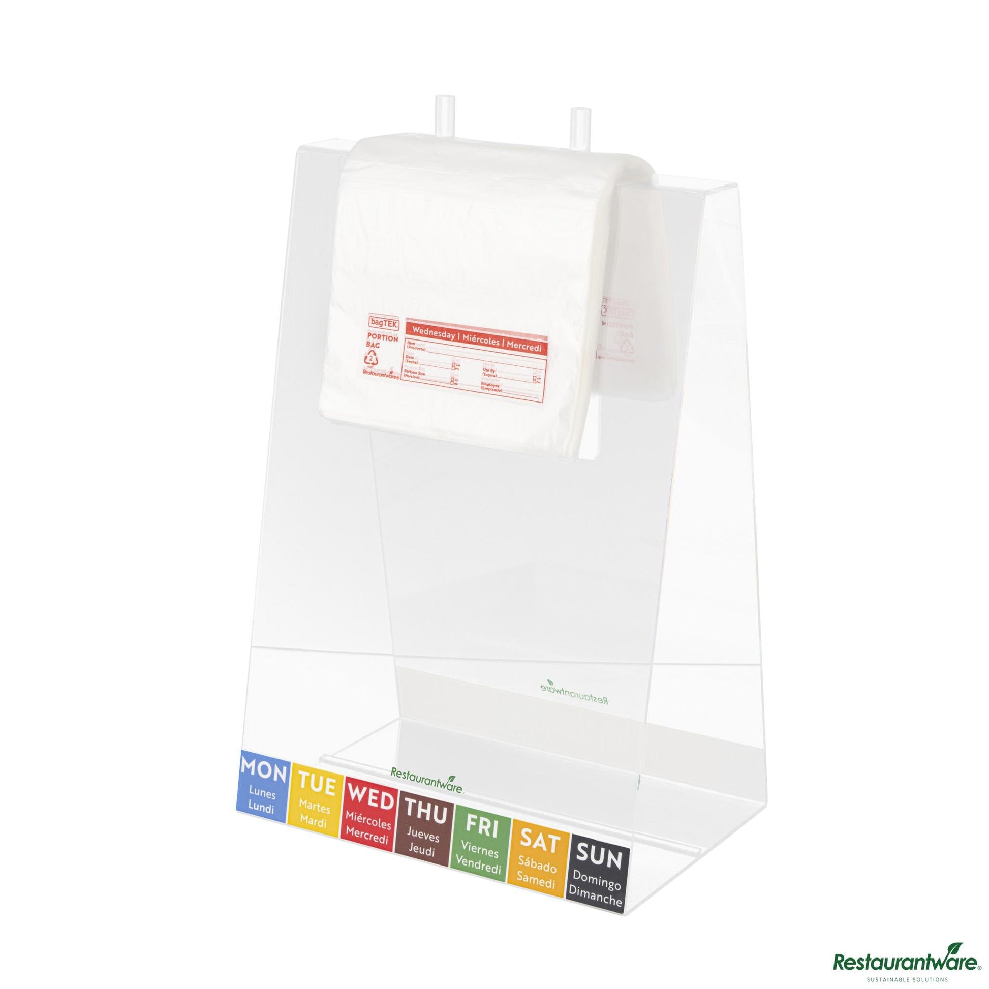 Wholesale Restaurantware Clear and Red Plastic Day of the Week Wednesday Portion Bag - 5.5"×5.5"×0.001"- Bulk