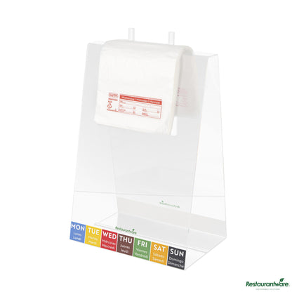 Wholesale Restaurantware Clear and Red Plastic Day of the Week Wednesday Portion Bag - 5.5"×5.5"×0.001"- Bulk