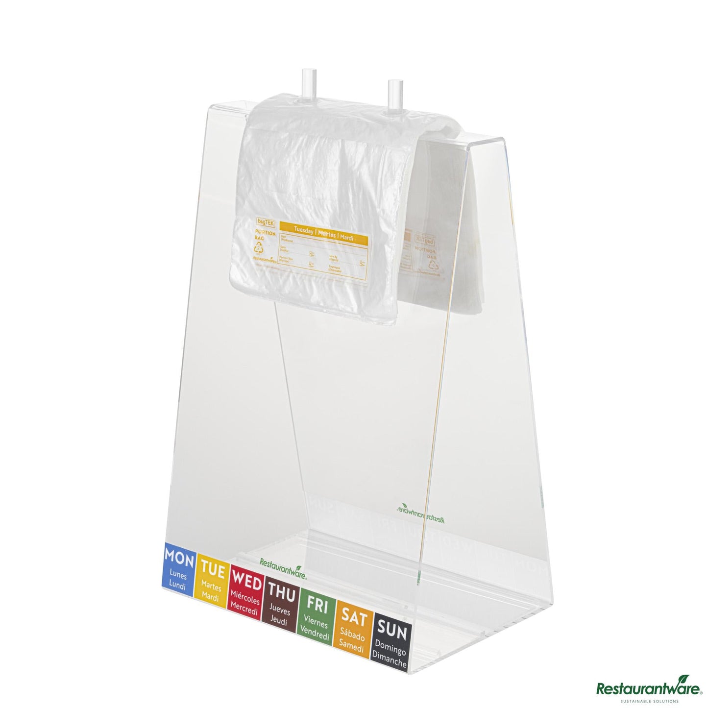 Wholesale Restaurantware Clear and Yellow Plastic Day of the Week Tuesday Portion Bag - 5.5"×5.5"×0.001"- Bulk