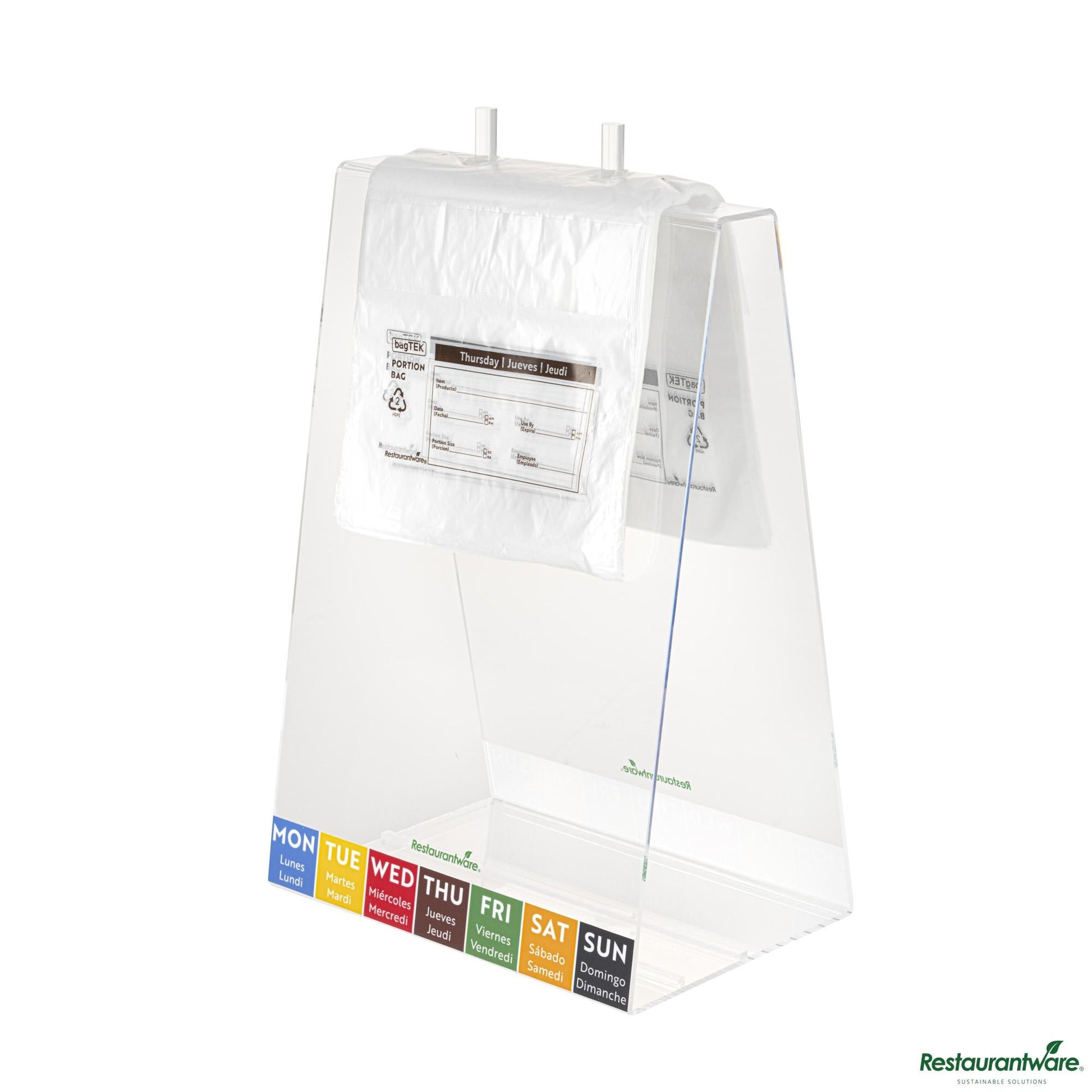 Wholesale Restaurantware Clear and Brown Plastic Day of the Week Thursday Portion Bag - 6.5"×7"×0.001"- Bulk