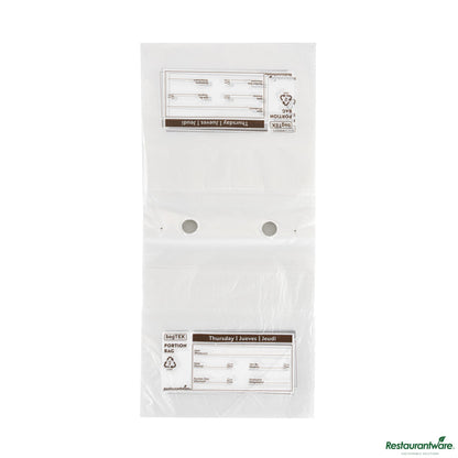Wholesale Restaurantware Clear and Brown Plastic Day of the Week Thursday Portion Bag - 6.5"×7"×0.001"- Bulk