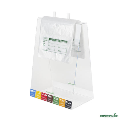 Wholesale Restaurantware Clear and Green Plastic Day of the Week Friday Portion Bag - 6.5"×7"×0.001"- Bulk
