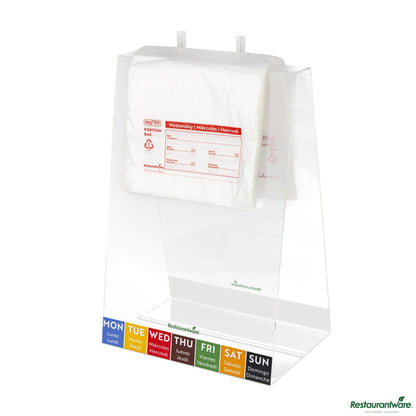 Wholesale Restaurantware Clear and Red Plastic Day of the Week Wednesday Portion Bag - 6.5"×7"×0.001"- Bulk