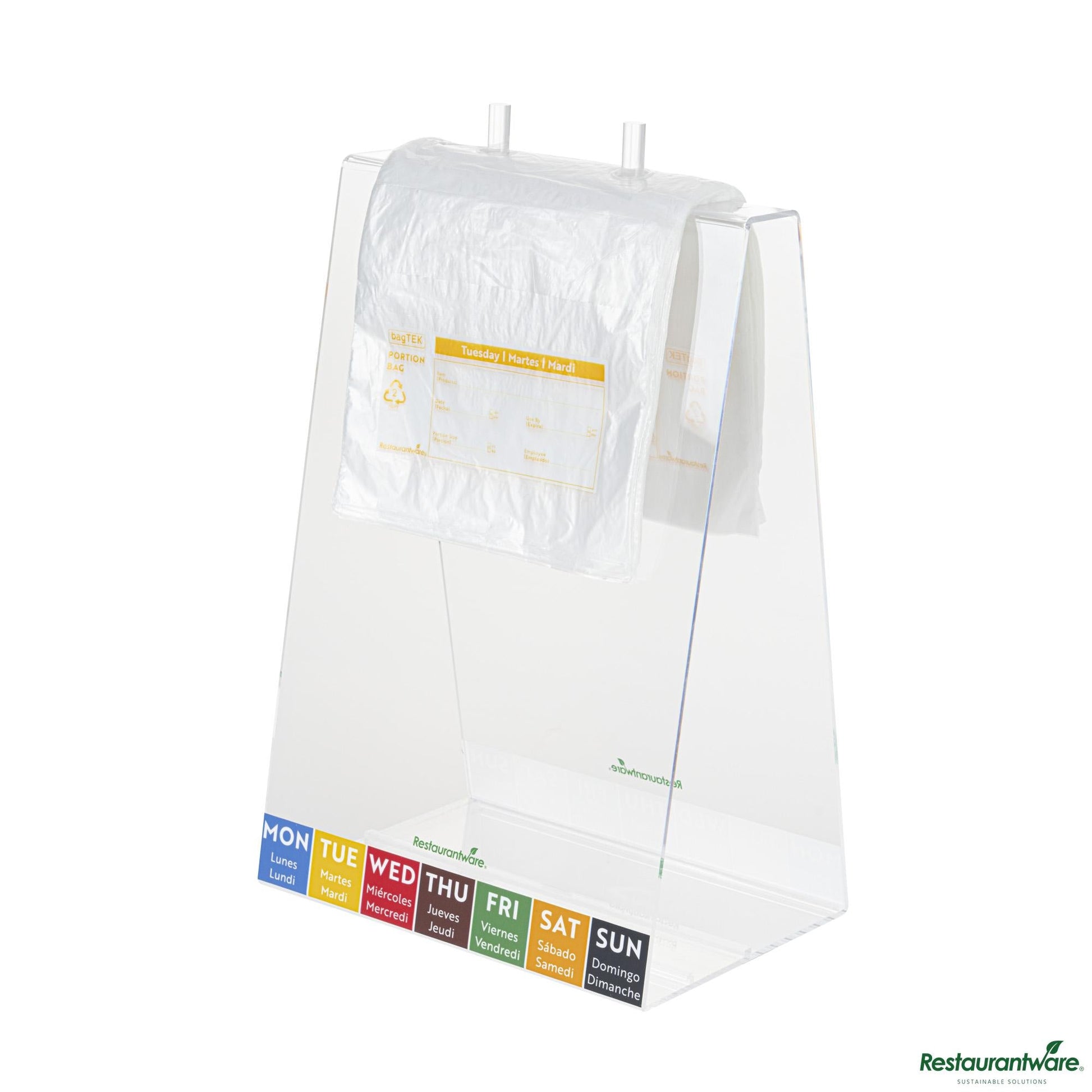 Wholesale Restaurantware Clear and Yellow Plastic Day of the Week Tuesday Portion Bag - 6.5"×7"×0.001"- Bulk
