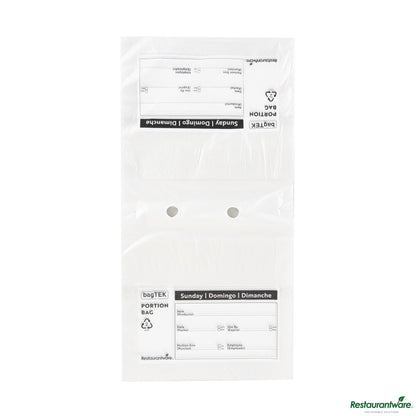 Wholesale Restaurantware Clear and Black Plastic Day of the Week Sunday Portion Bag - 8.5"×8.5"×0.001"- Bulk