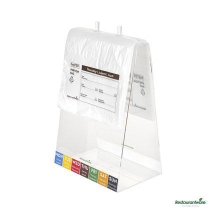 Wholesale Restaurantware Clear and Brown Plastic Day of the Week Thursday Portion Bag - 8.5"×8.5"×0.001"- Bulk