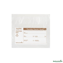 Wholesale Restaurantware Clear and Brown Plastic Day of the Week Thursday Portion Bag - 8.5"×8.5"×0.001"- Bulk