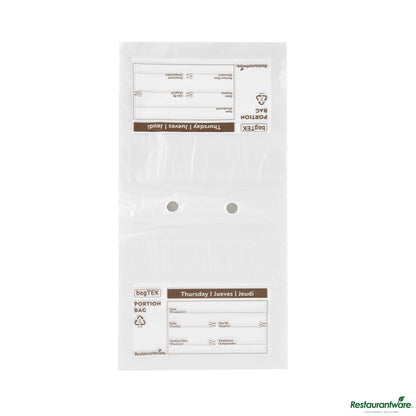Wholesale Restaurantware Clear and Brown Plastic Day of the Week Thursday Portion Bag - 8.5"×8.5"×0.001"- Bulk