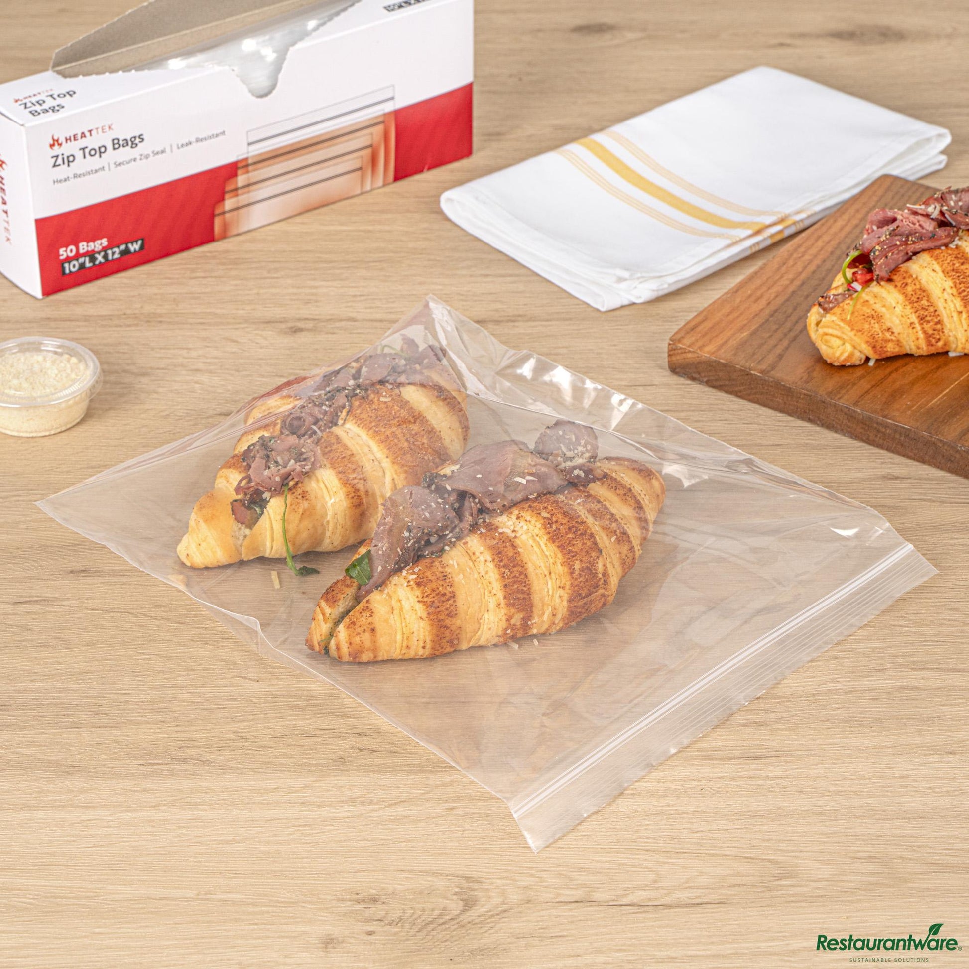 Wholesale Restaurantware 2 Mil Clear Ldpe Zip Top Bag - 10"×12"×0.002"- Bulk