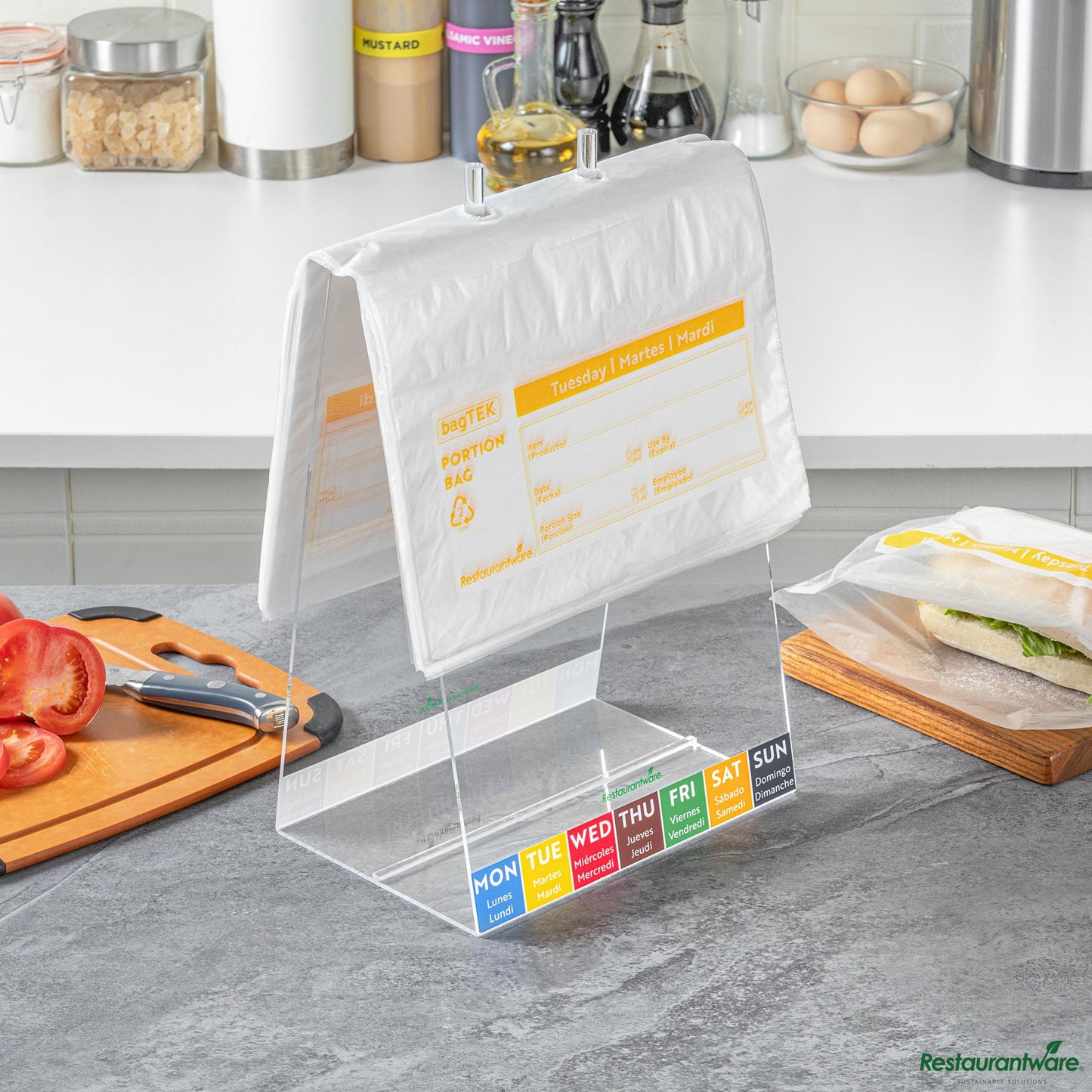 Wholesale Restaurantware Clear Acrylic Portion Bag Dispenser - 9"×6.3"×13.3"- Bulk
