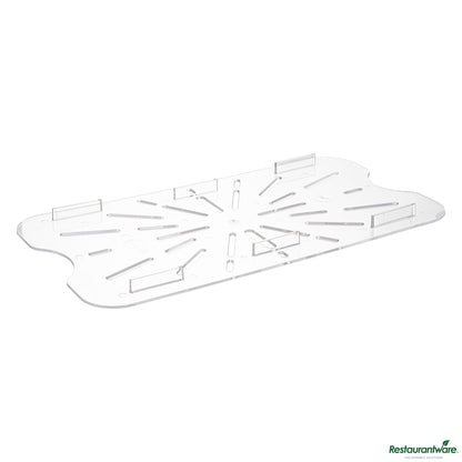 Wholesale Restaurantware Full Size Clear Polycarbonate Drain Tray - 18.3"×10.3"×0.6"- Bulk