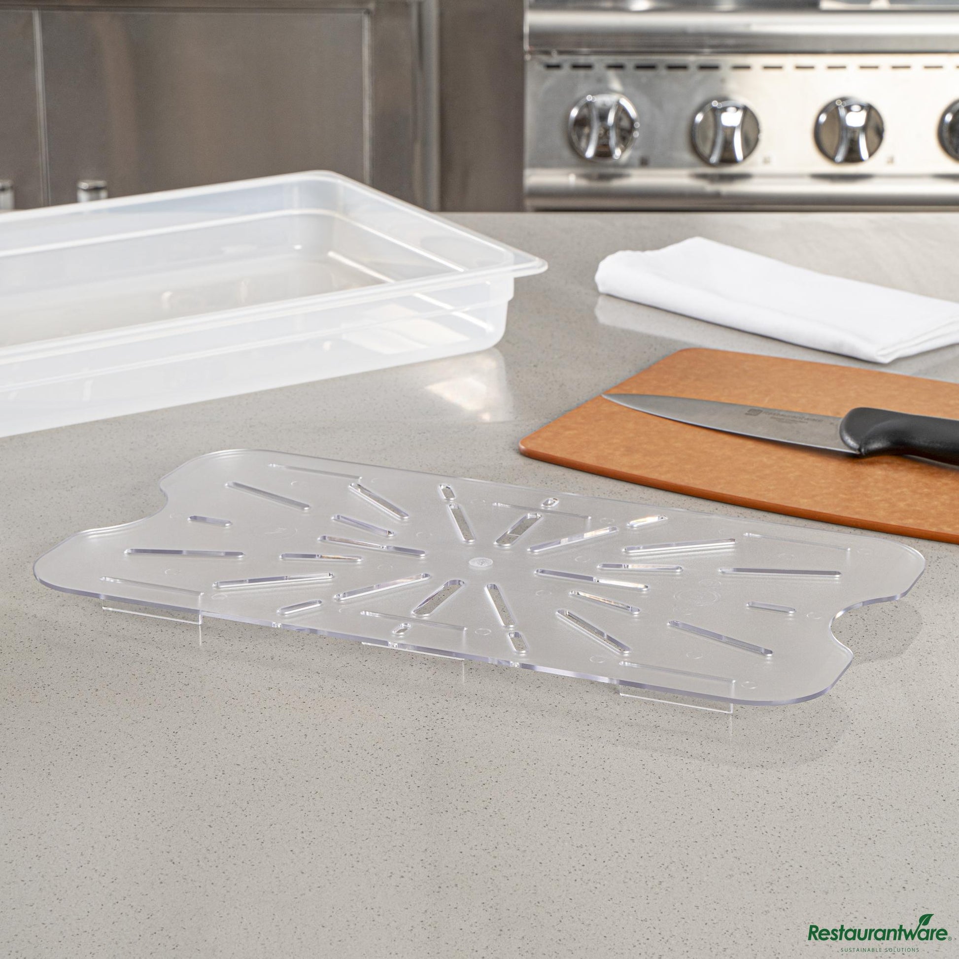 Wholesale Restaurantware Full Size Clear Polycarbonate Drain Tray - 18.3"×10.3"×0.6"- Bulk