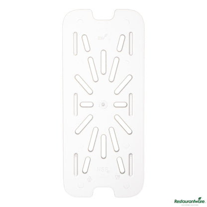 Wholesale Restaurantware 1/3 Size Clear Polycarbonate Drain Tray - 10.3"×4.4"×0.6"- Bulk