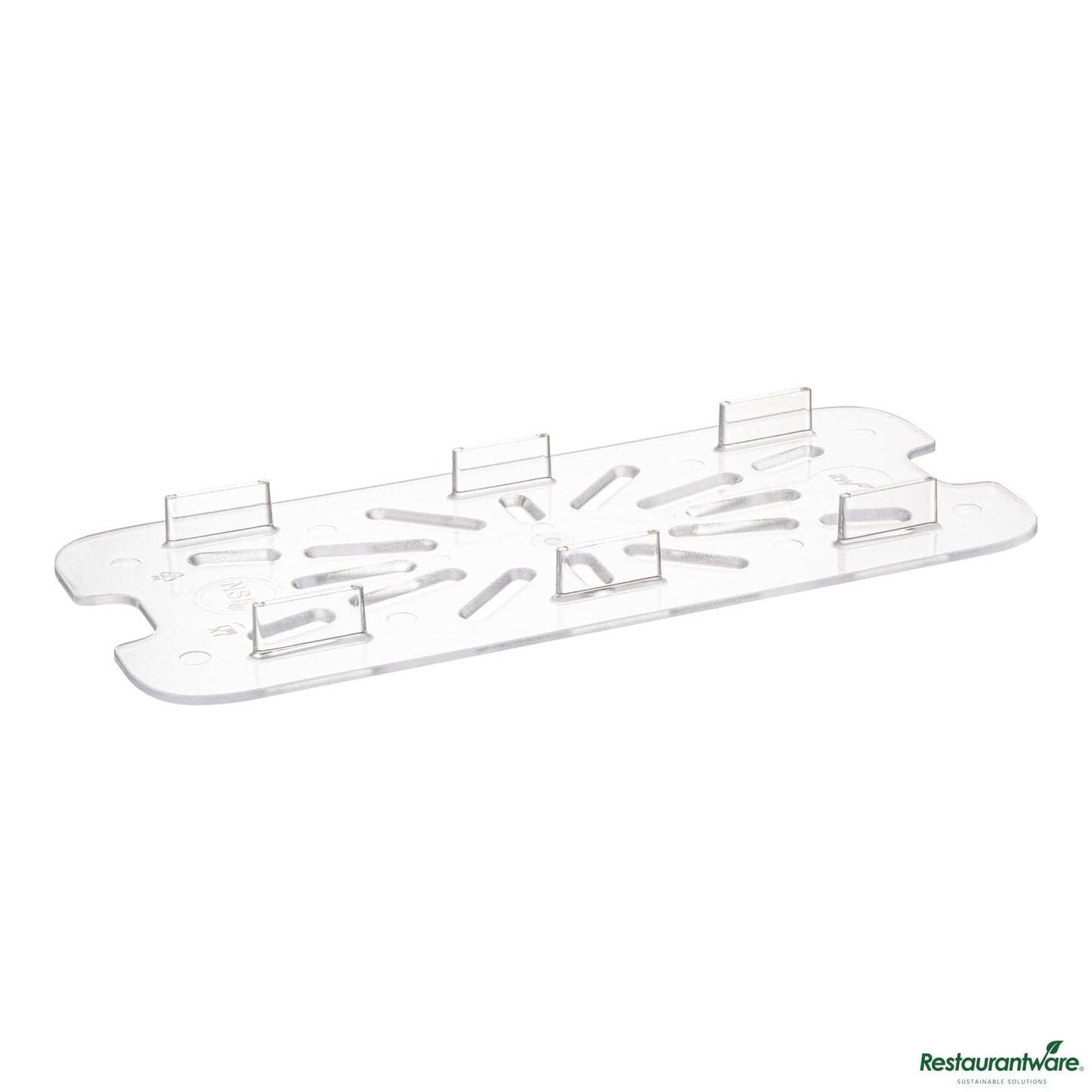 Wholesale Restaurantware 1/3 Size Clear Polycarbonate Drain Tray - 10.3"×4.4"×0.6"- Bulk