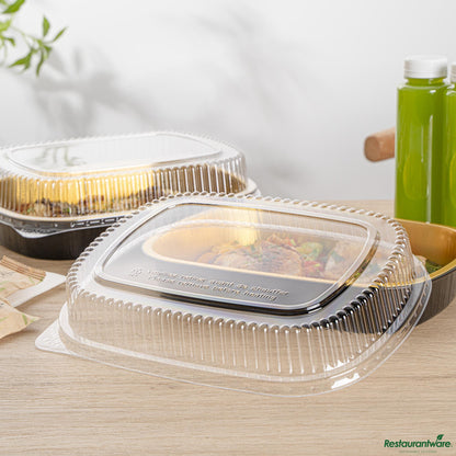 Wholesale Restaurantware Clear Plastic Lid - Fits 70 Oz Foil Take Out Pan - 11.5"×9"×2"- Bulk