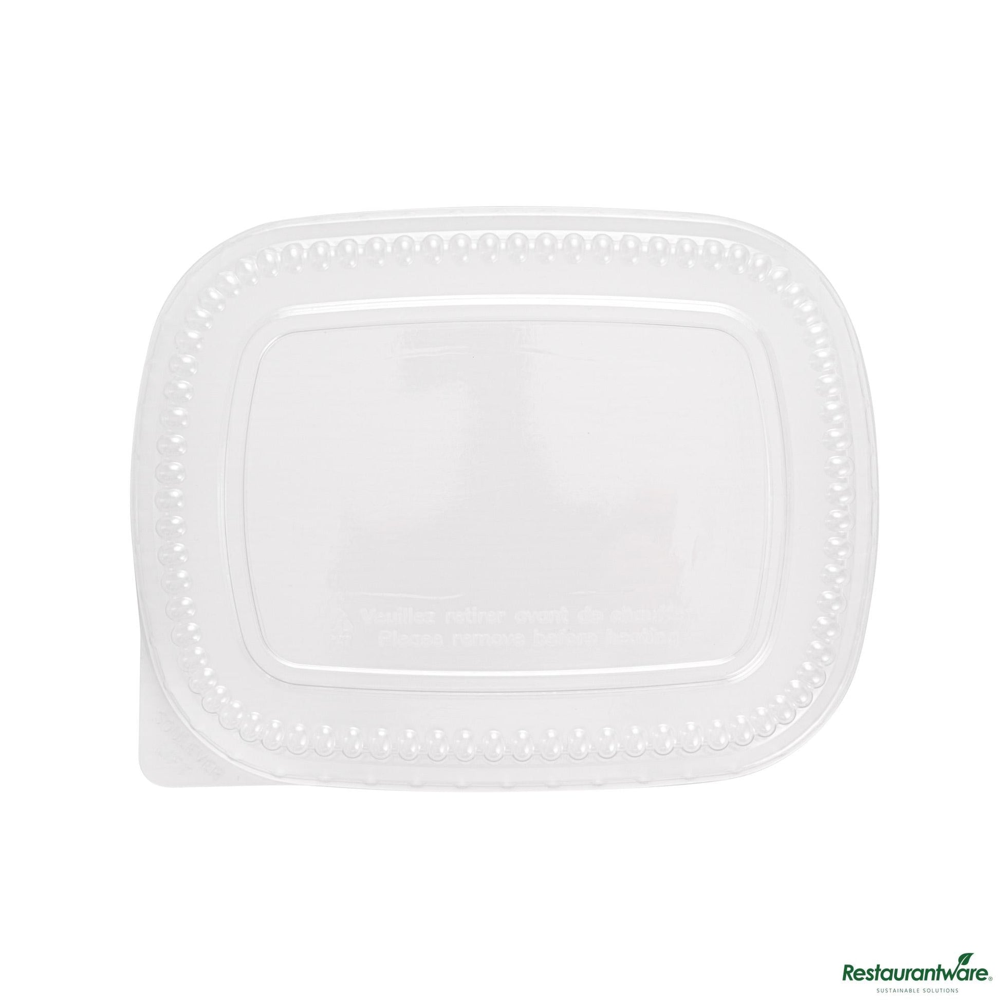 Wholesale Restaurantware Clear Plastic Lid - Fits 52 Oz Foil Take Out Pan - 10"×7.8"×2"- Bulk