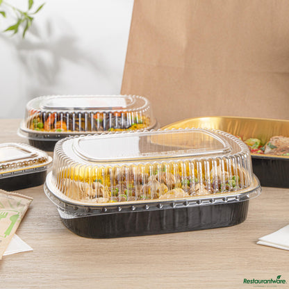 Wholesale Restaurantware Clear Plastic Lid - Fits 52 Oz Foil Take Out Pan - 10"×7.8"×2"- Bulk
