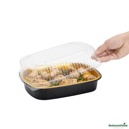 Wholesale Restaurantware Clear Plastic Lid - Fits 52 Oz Foil Take Out Pan - 10"×7.8"×2"- Bulk
