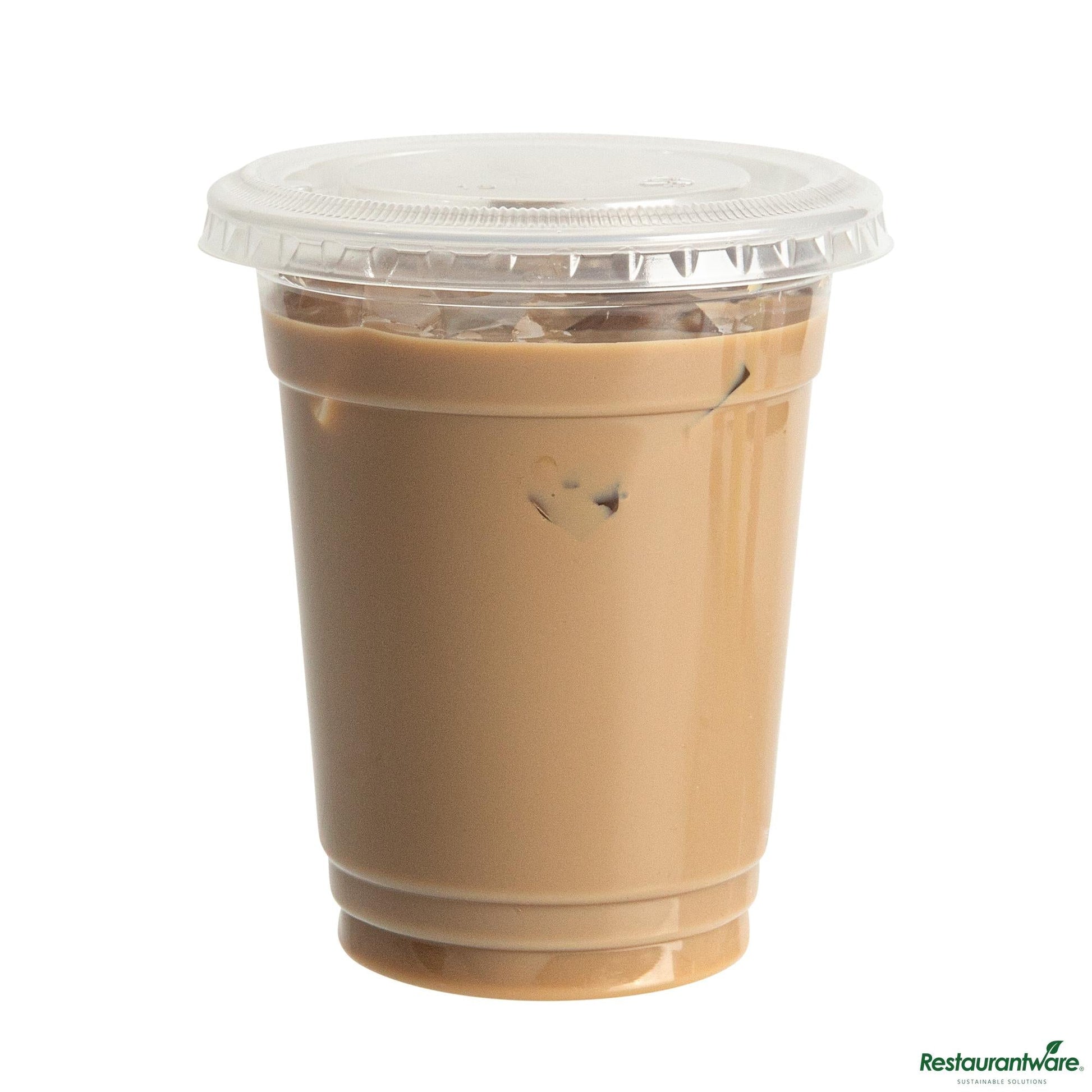 Wholesale Restaurantware Clear Plastic Lid - Fits 12 and 20 Oz Cold Cups - 3.6"×3.6"×0.1"- Bulk
