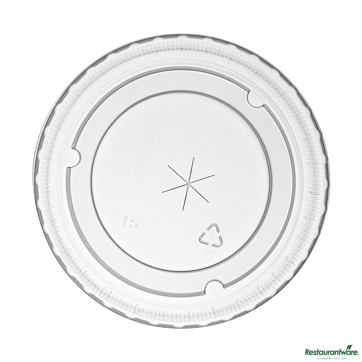 Wholesale Restaurantware Clear Plastic Lid - Fits 12 and 20 Oz Cold Cups - 3.6"×3.6"×0.1"- Bulk
