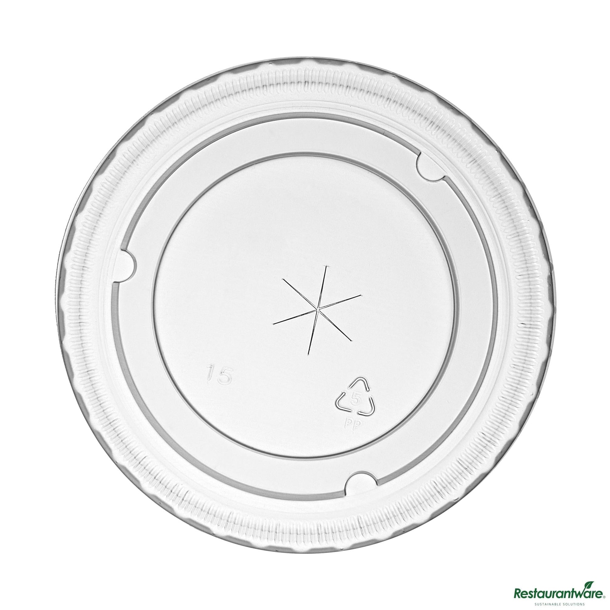 Wholesale Restaurantware Clear Plastic Lid - Fits 12 and 20 Oz Cold Cups - 3.6"×3.6"×0.1"- Bulk