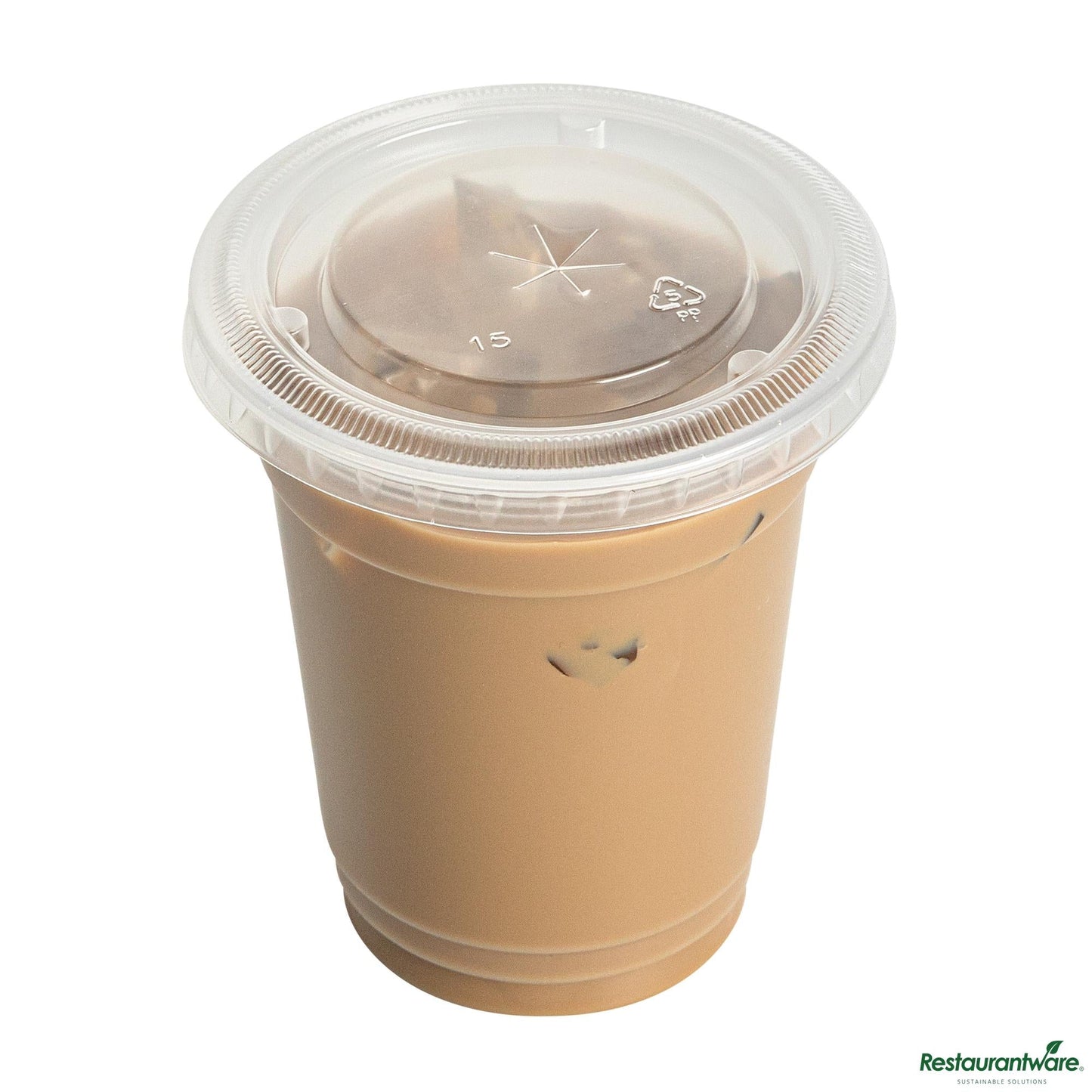 Wholesale Restaurantware Clear Plastic Lid - Fits 12 and 20 Oz Cold Cups - 3.6"×3.6"×0.1"- Bulk
