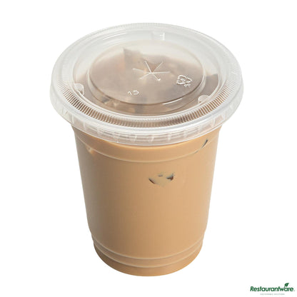 Wholesale Restaurantware Clear Plastic Lid - Fits 12 and 20 Oz Cold Cups - 3.6"×3.6"×0.1"- Bulk