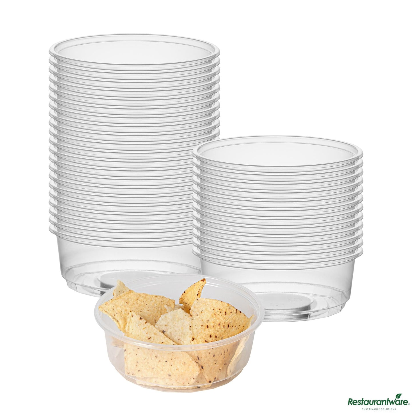 Wholesale Restaurantware 8 Oz Clear Plastic to Go Deli Container - 4.5"×4.5"×1.9"- Bulk