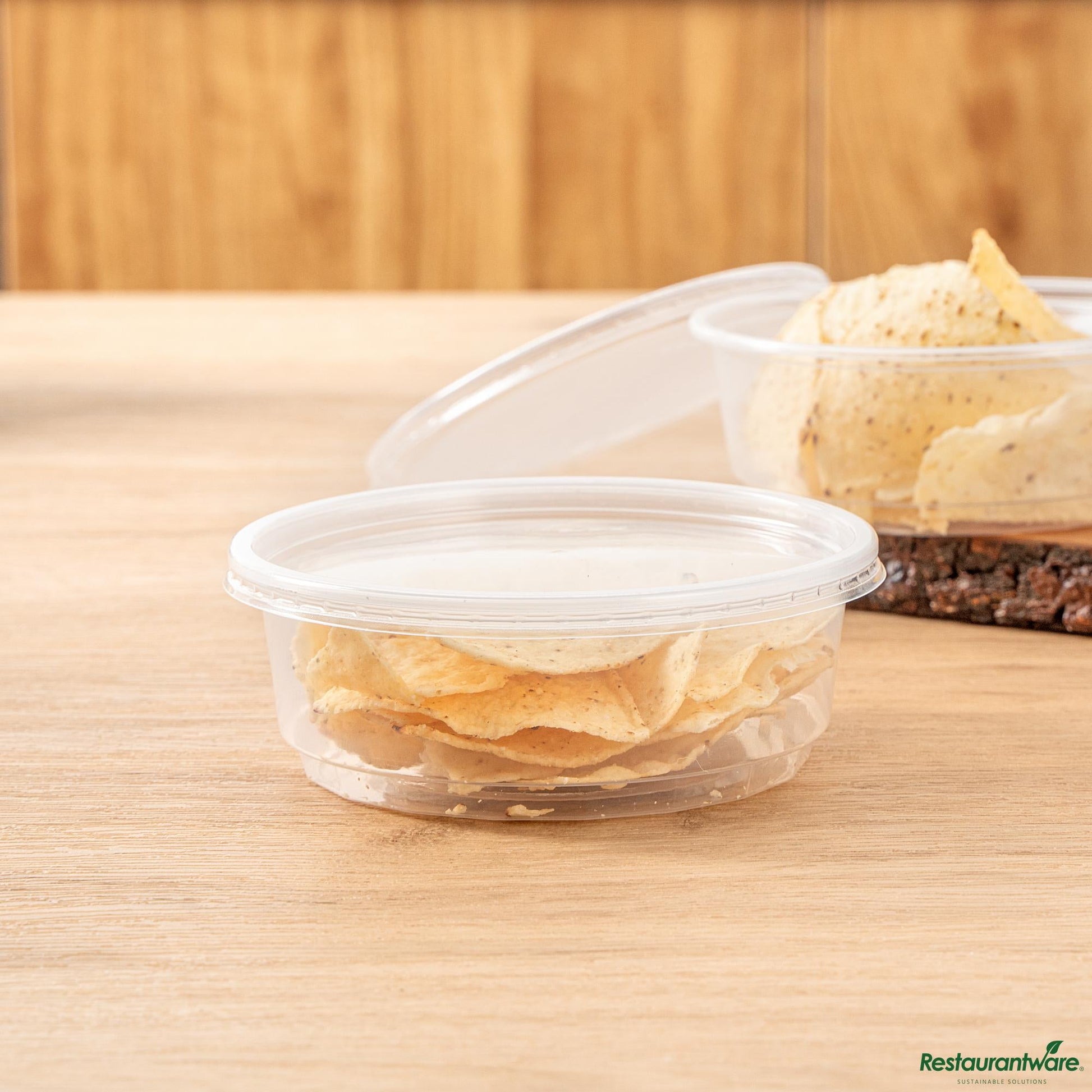 Wholesale Restaurantware 8 Oz Clear Plastic to Go Deli Container - with Lid - 4.5"×4.5"×1.9"- Bulk