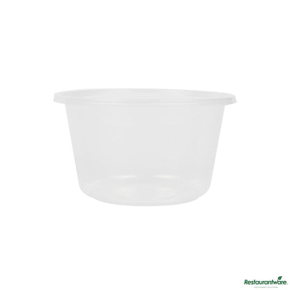 Restaurantware 68 Oz Round Clear Plastic Food Container - with Lid, Microwavable - 7.5"×7.5"×4.3"