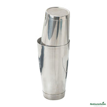 Wholesale Restaurantware Bar Lux 16 Oz Stainless Steel Boston Shaker - Weighted, Mirrored Finish - 3 1/4" X 3 1/4" X 4"- Bulk