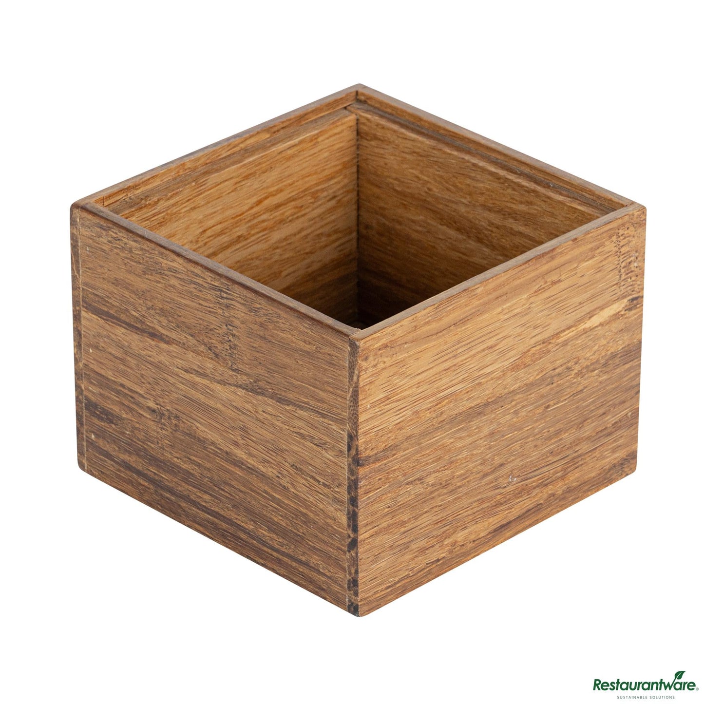 Wholesale Restaurantware Eco Display Natural Bamboo Condiment Rack Box - 4" X 4" X 3 1/4"- Bulk