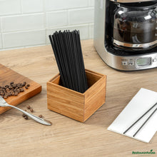 Wholesale Restaurantware Eco Display Natural Bamboo Condiment Rack Box - 4" X 4" X 3 1/4"- Bulk