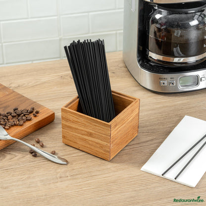 Wholesale Restaurantware Eco Display Natural Bamboo Condiment Rack Box - 4" X 4" X 3 1/4"- Bulk