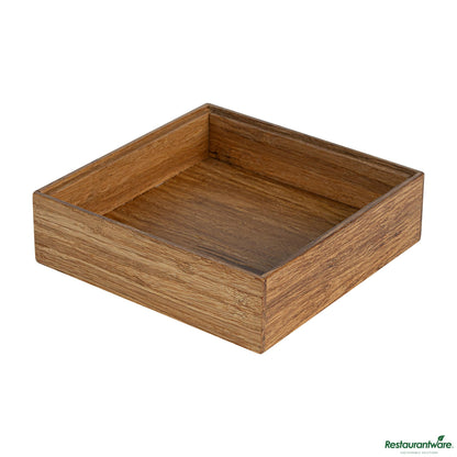 Wholesale Restaurantware Eco Display Natural Bamboo Condiment Rack Box - 7" X 7" X 2"- Bulk