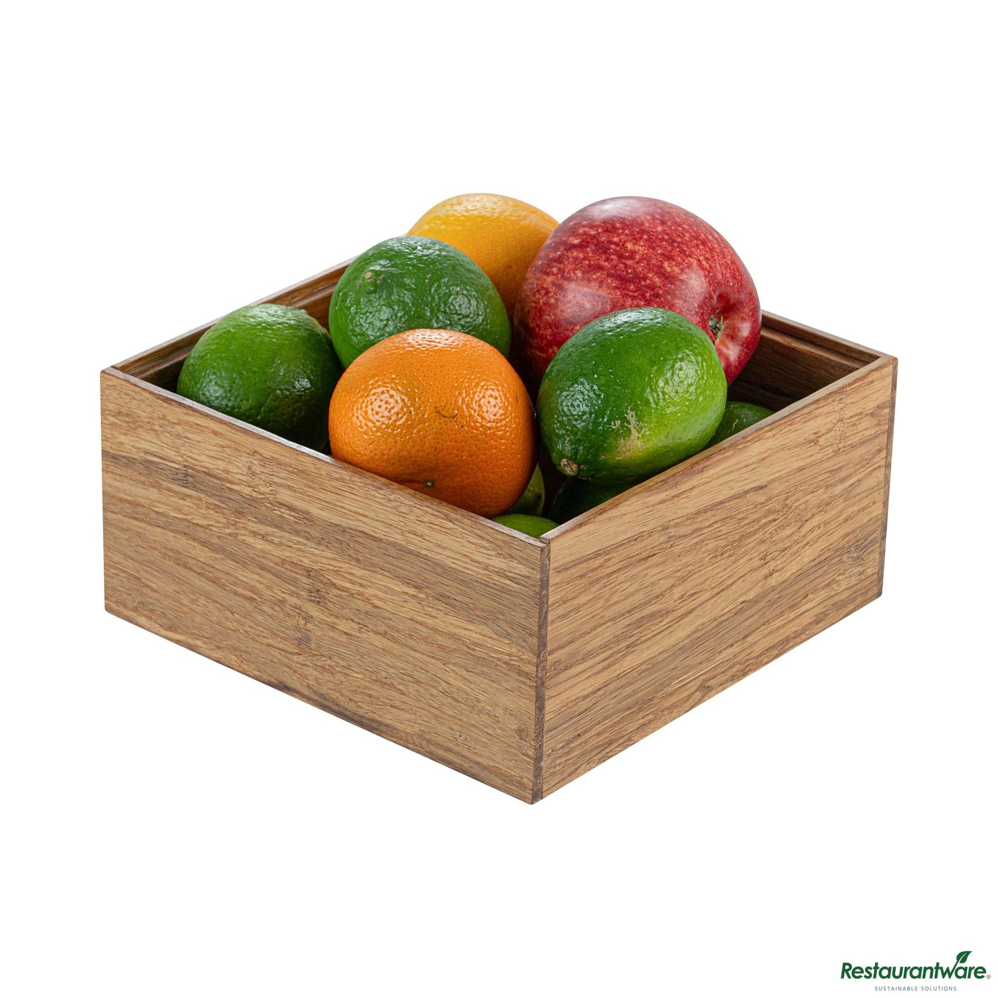 Wholesale Restaurantware Eco Display Natural Bamboo Condiment Rack Deep Box - 6 1/2" X 6 1/2" X 3 1/4"- Bulk