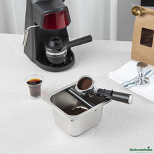 Wholesale Restaurantware Restpresso Stainless Steel Coffee / Espresso Knock Box - 7" X 6 1/2" X 4"- Bulk