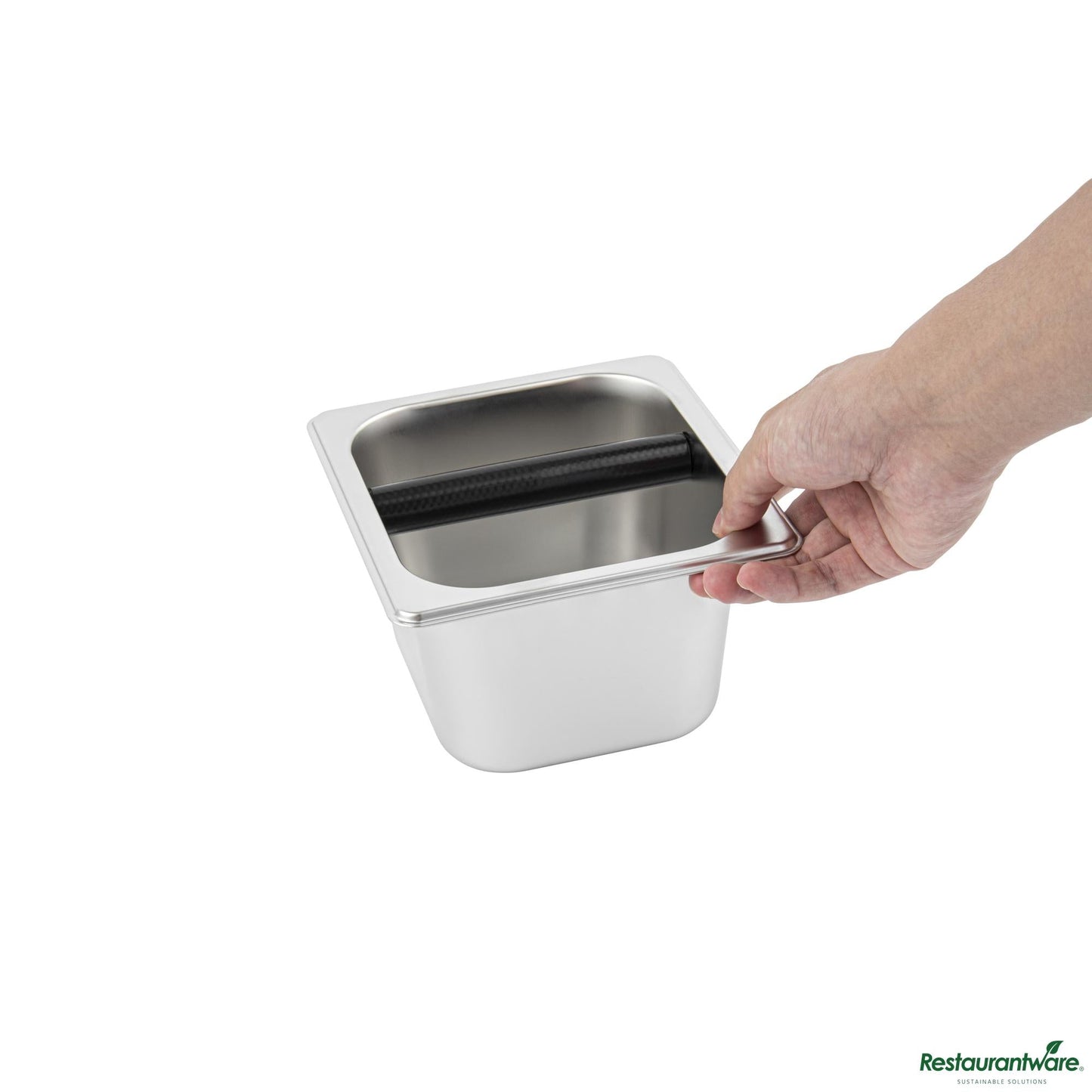 Wholesale Restaurantware Restpresso Stainless Steel Coffee / Espresso Knock Box - 7" X 6 1/2" X 4"- Bulk