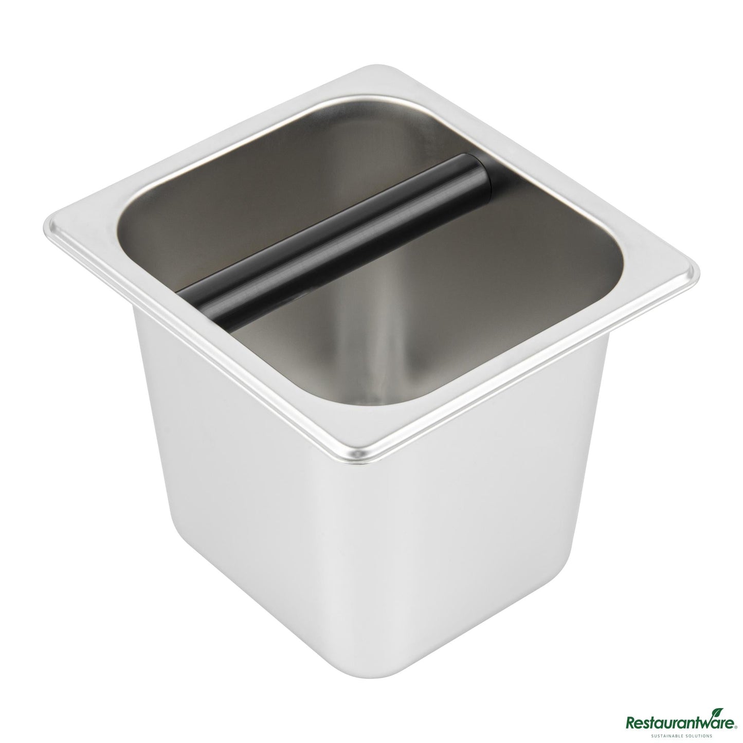Wholesale Restaurantware Restpresso Stainless Steel Deep Coffee / Espresso Knock Box - 7" X 6 1/2" X 6"- Bulk