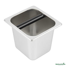 Wholesale Restaurantware Restpresso Stainless Steel Deep Coffee / Espresso Knock Box - 7" X 6 1/2" X 6"- Bulk