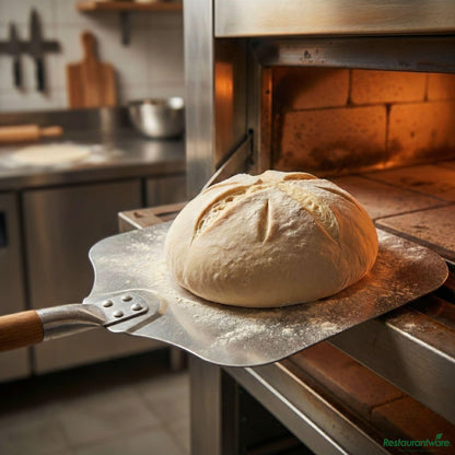 Wholesale Restaurantware Met Lux Aluminum Pizza Peel - with 10" Wooden Handle - 12" X 14"- Bulk