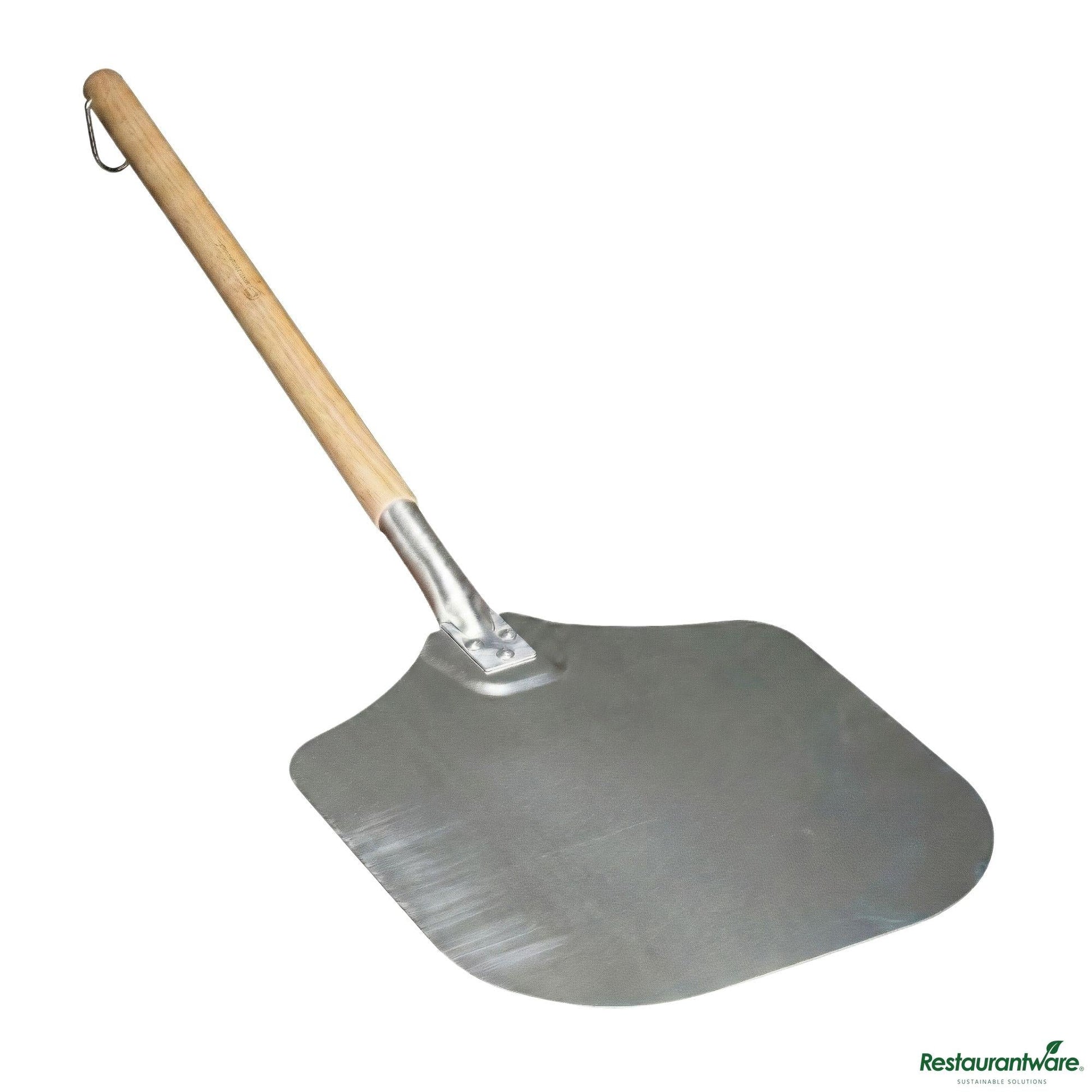 Wholesale Restaurantware Met Lux Aluminum Pizza Peel - with 21" Wooden Handle - 12" X 14"- Bulk