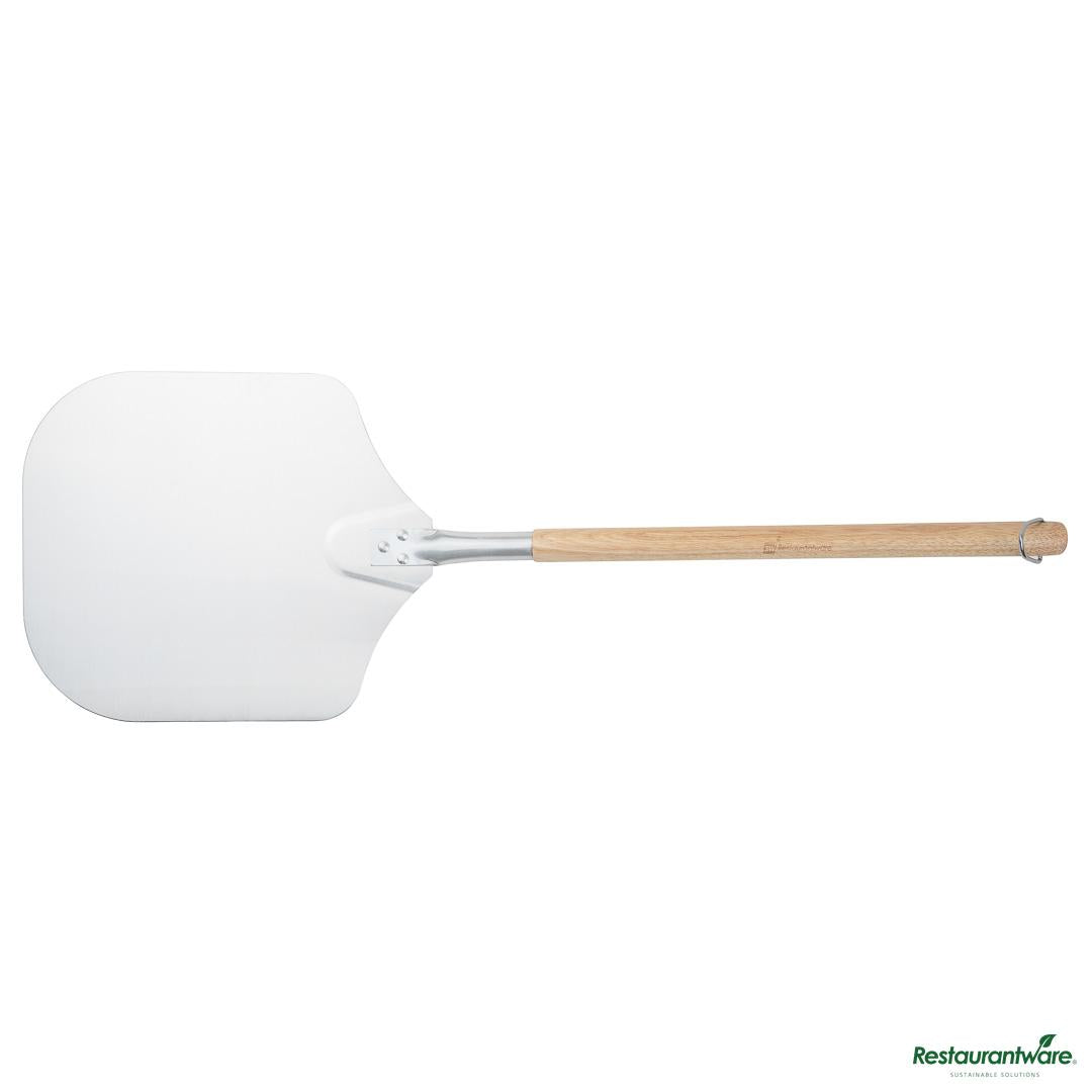 Wholesale Restaurantware Met Lux Aluminum Pizza Peel - with 21" Wooden Handle - 12" X 14"- Bulk